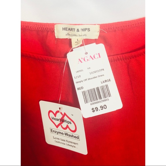 NWT Hearts & Hips Off Shoulder Dress - Picture 6 of 6
